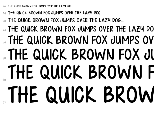Chunkster Jamz font waterfall